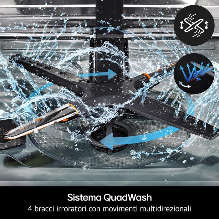 LG - Lavastoviglie DF375HVS Classe A 14 coperti-Argento