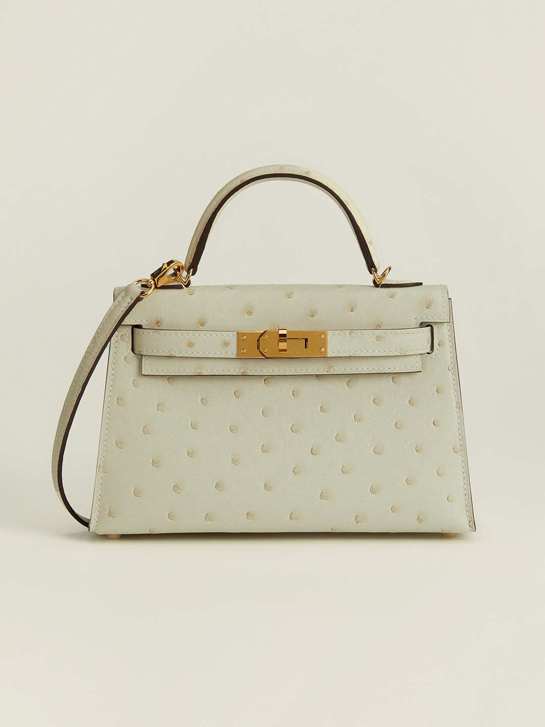 Hermes Kelly2 Mini 19 South African ostrich skin