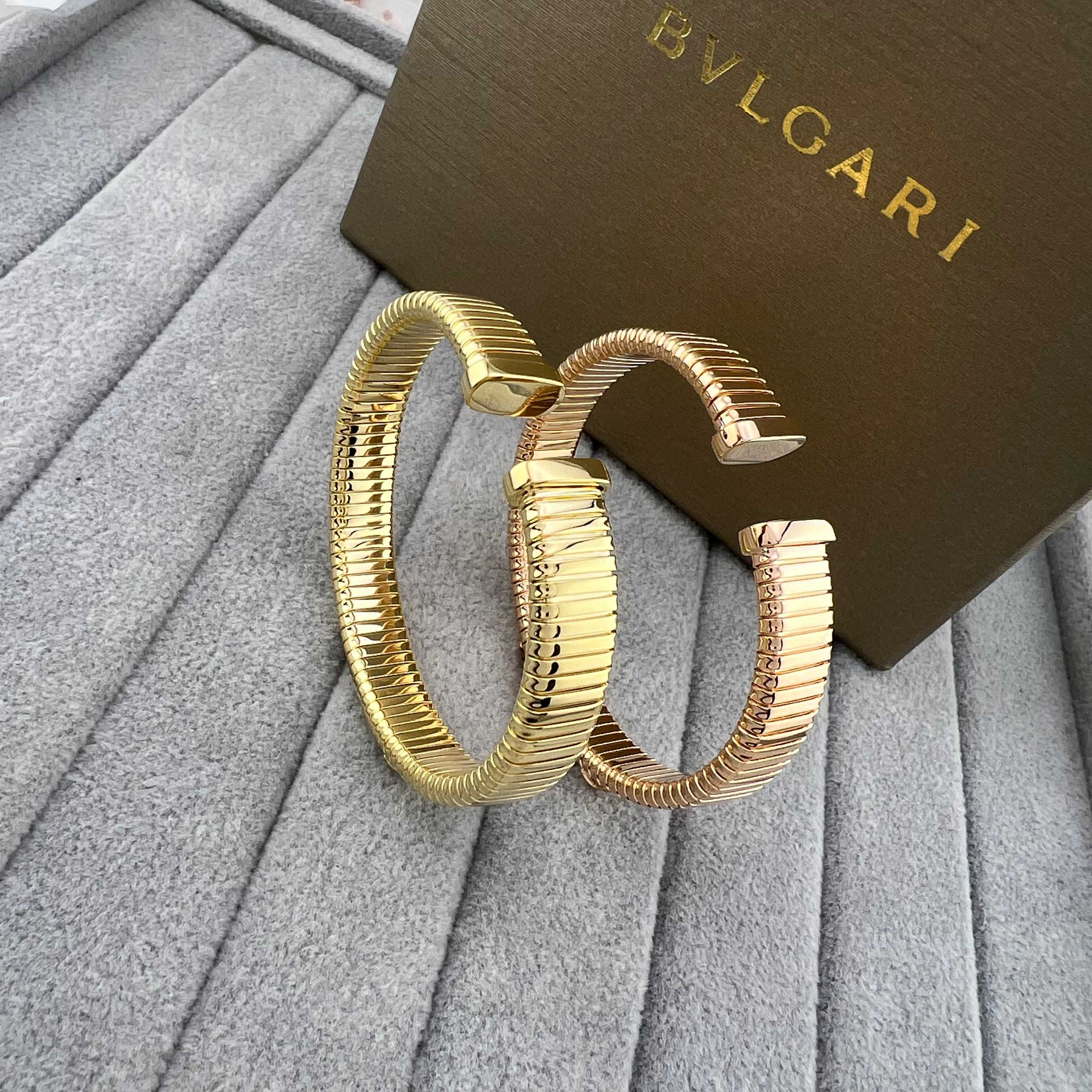 Yellow gold/rose gold diamond spring bracelet - Artisantouchss