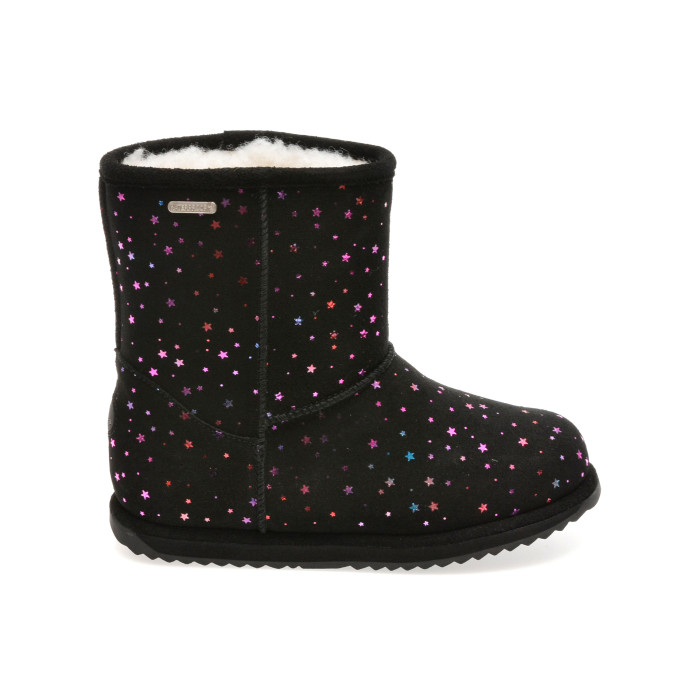 Ghete EMU negre, SPARKLE BRUMBY, din piele intoarsa