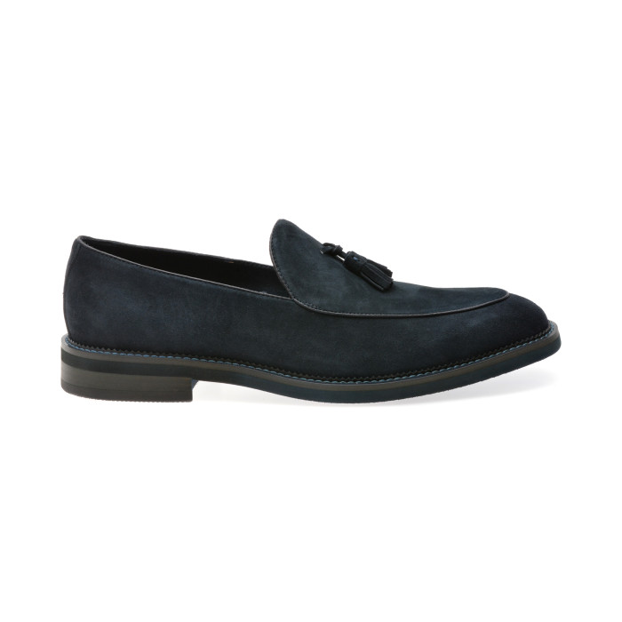 Mocasini eleganti ALDO bleumarin, PORTOS 410, din piele intoarsa