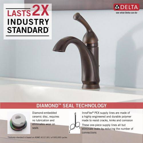 Delta 15999-SS-DST Haywood Single Handle Centerset Bathroom Faucet - Stainless