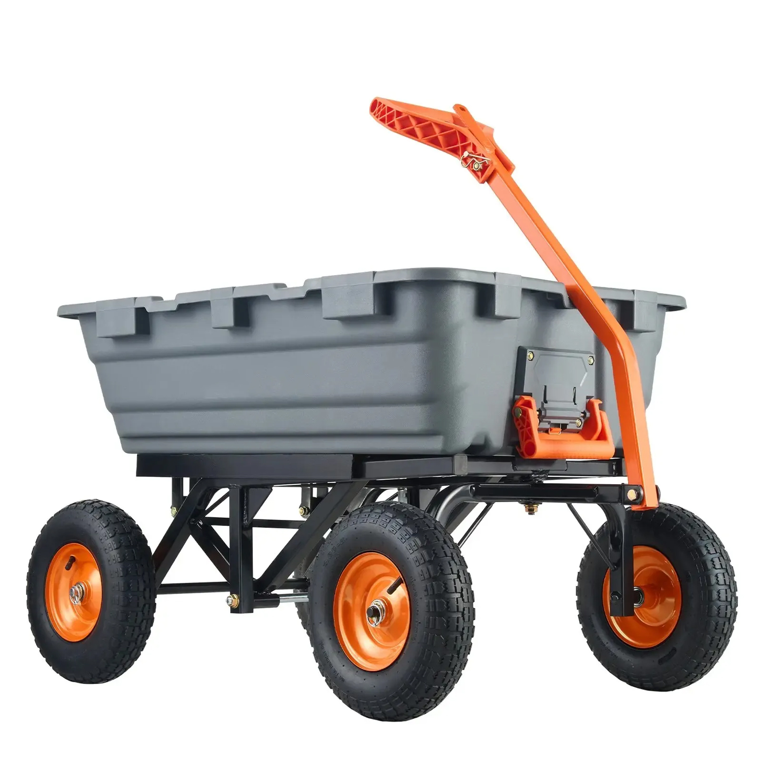 ⚡clearance sale🌞Poly Garden Dump Cart with Easy to Assemble Steel Frame, 2-in-1 Convertible Handle, 13 Inch Tires, Max Capacity 1500 lbs, Utility Wheelbarrow Productivity Yard
