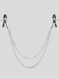 Bondage Boutique Adjustable Nipple Clamps with Double Chain