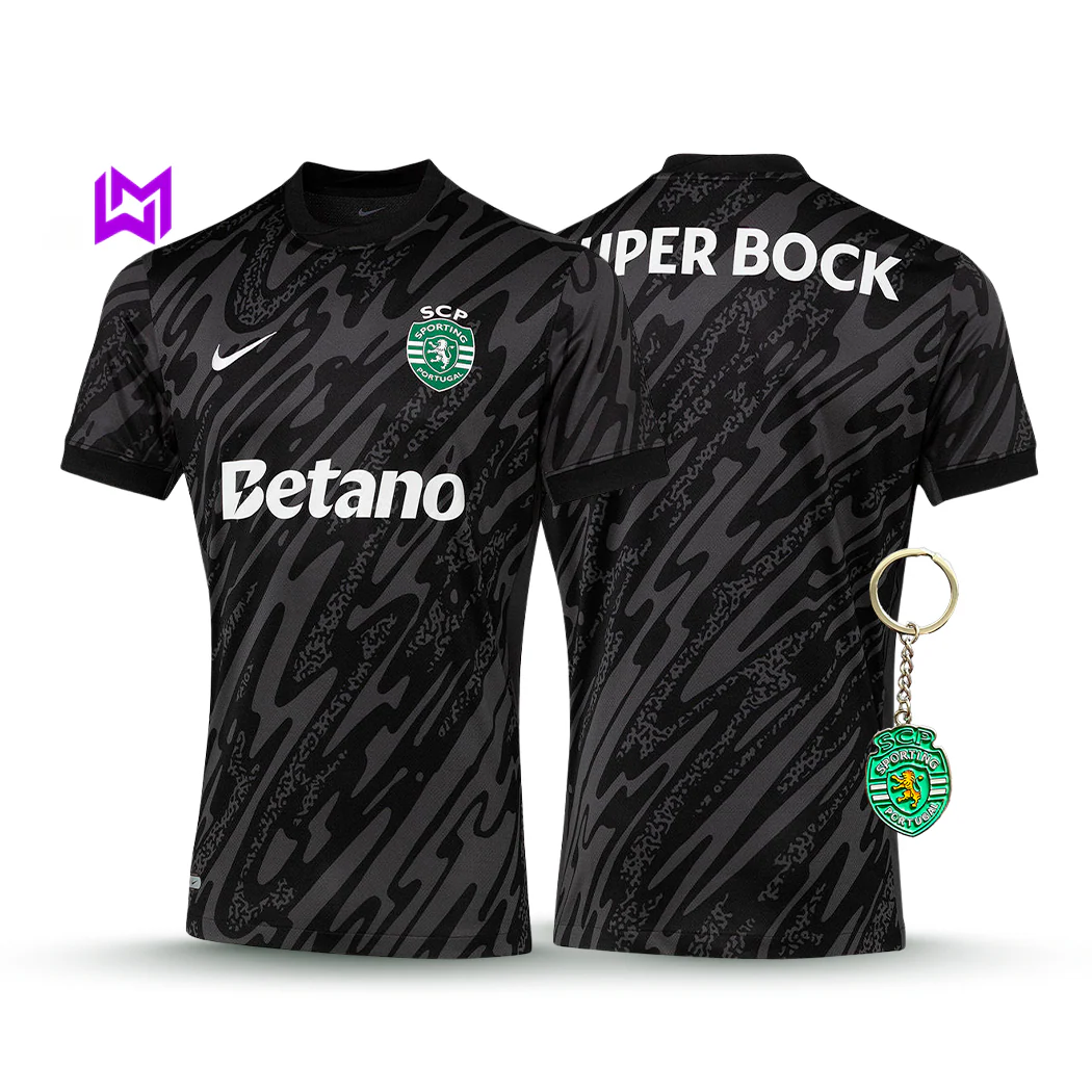Camisola Sporting Guarda-Redes Preta 2025/26 - ��LTIMAS UNIDADES! ????