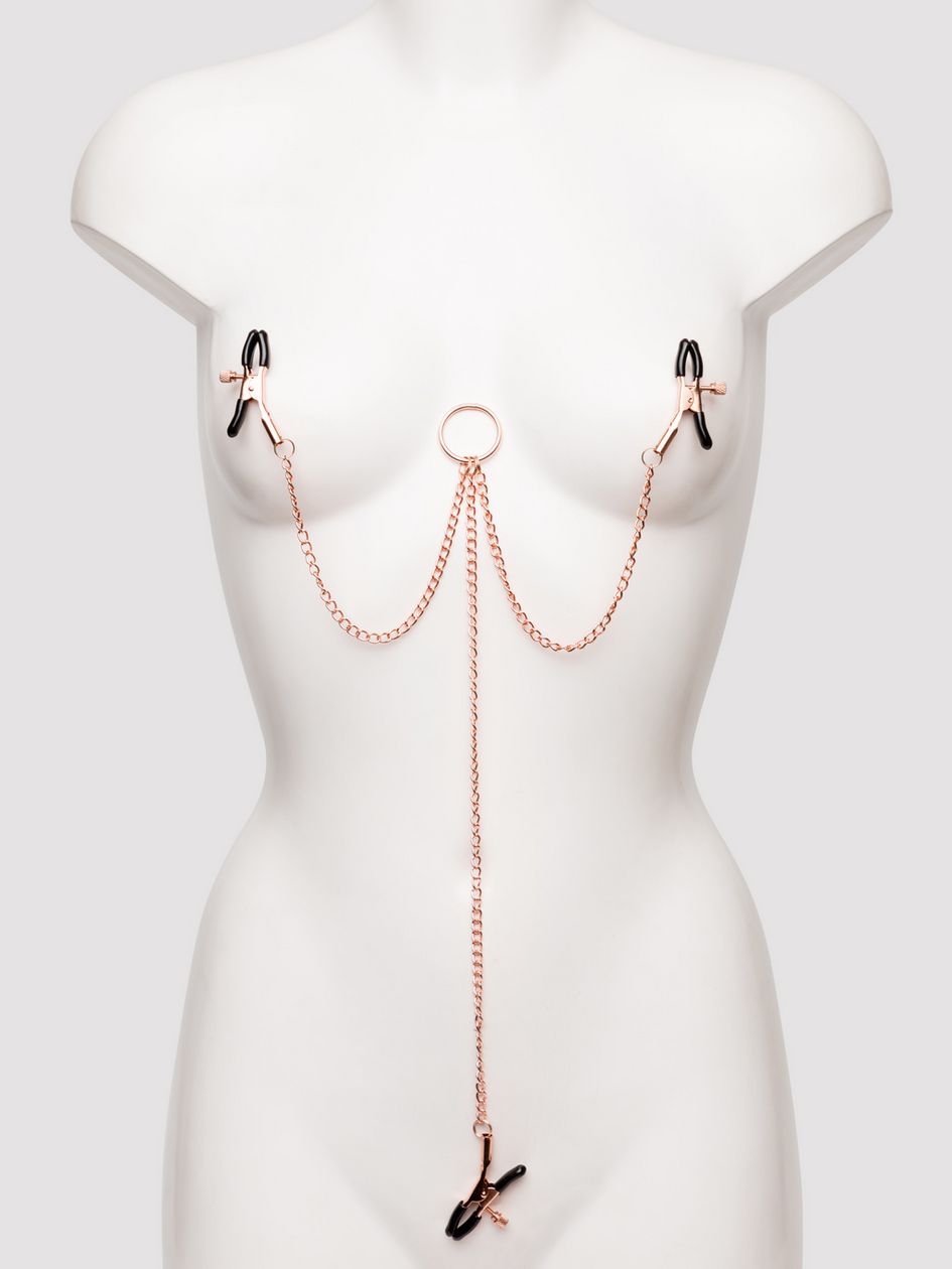 Bondage Boutique Rose Gold Nipple and Clit Clamps
