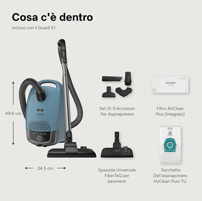 MIELE - Aspirapolvere a traino GUARD S1-Blu nordico