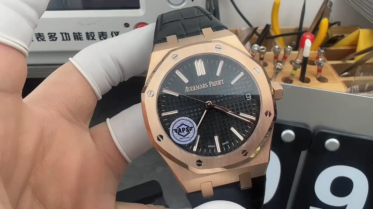 AP Royal Oak 41 Leather Strap 15510OR.OO.D002CR.02 1:1 Clone Chronograph