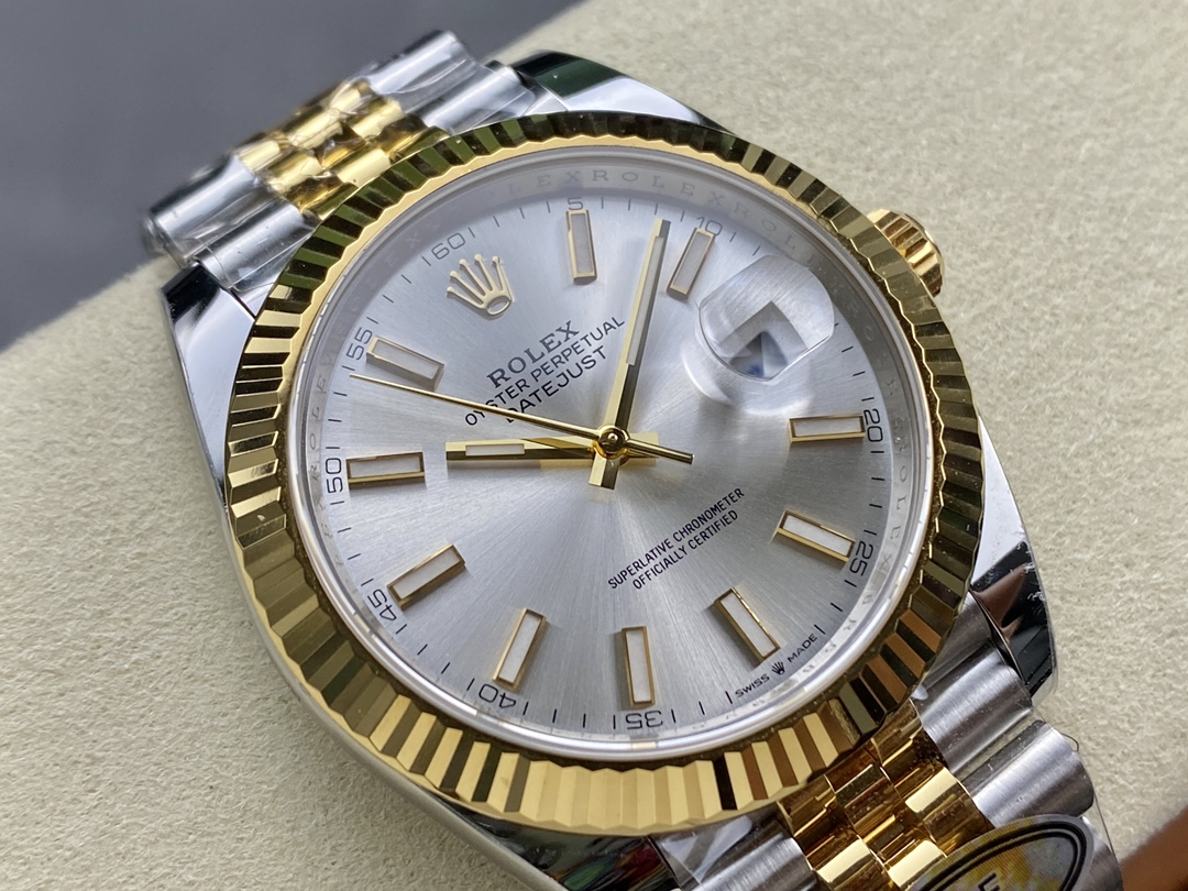 Rolex Datejust 41 Jubilee Bracelet Silver Dial M126333 0002 Men's Watch
