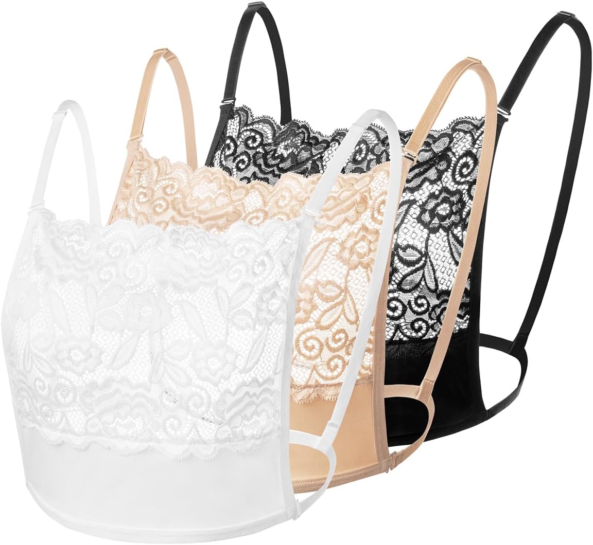 AURETOP 3Pcs Lady Lace Wearable Mock