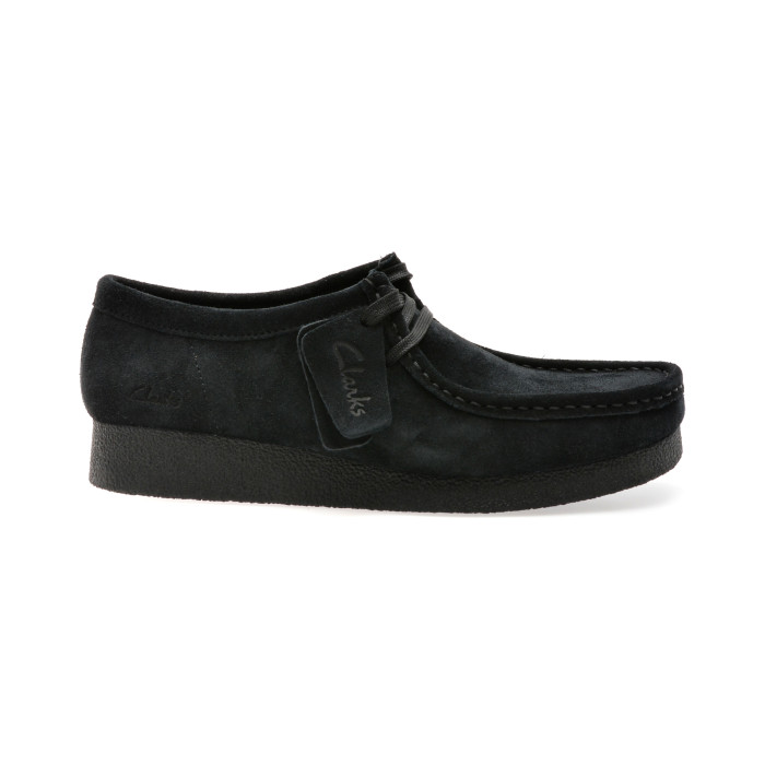 Mocasini CLARKS negri, WALLABEE EVO SH, din piele intoarsa