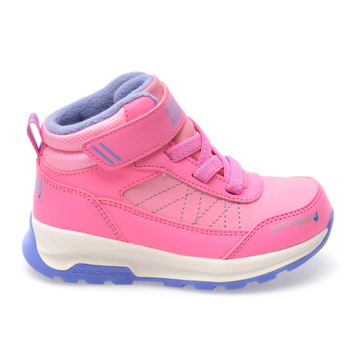Ghete SKECHERS roz, STORM BLAZER, din piele ecologica