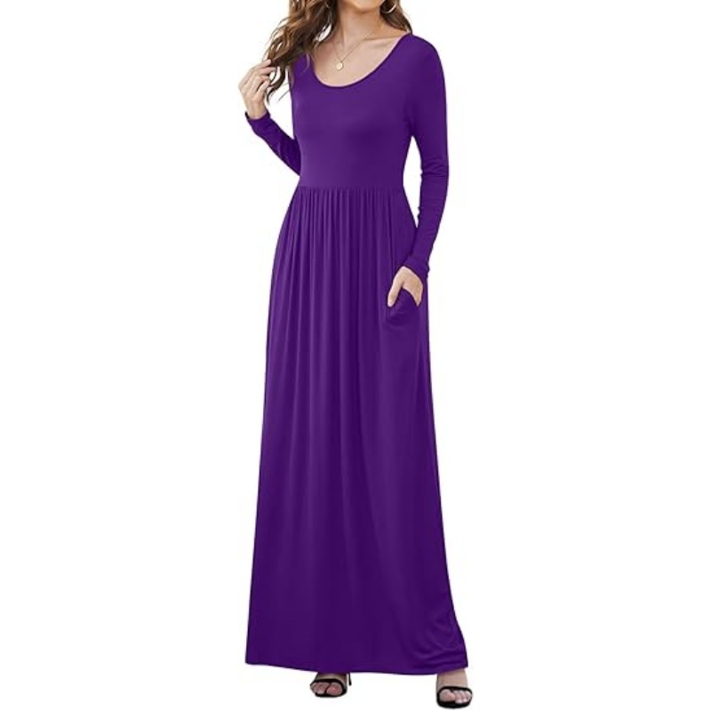 Women Casual Long Sleeve Maxi Dresses