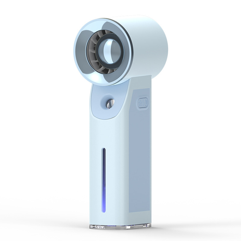 Cross-Border Ice Spray Small Fan Handheld Refrigeration Turbine Ice Fan Usb Charging Handheld Fan Logo