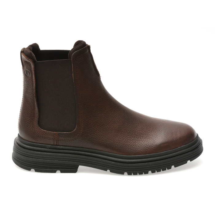 Ghete CLARKS maro, BADBURY EASY, din piele naturala