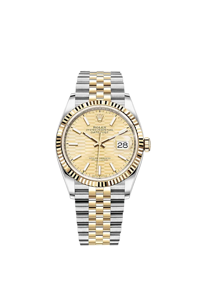 Classic watches DATEJUST 36 Oyster, 36 mm, Oystersteel and yellow gold