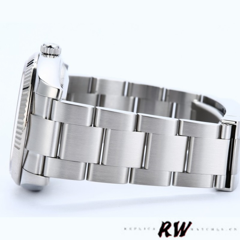 Rolex Oyster Perpetual Air-King 114234 Silver Roman Diamond Dial 41mm Replica Watch