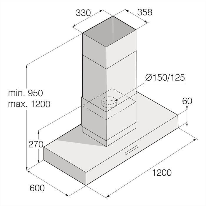 ASKO - Cappa integrata ad isola CI 41239 S-Acciaio