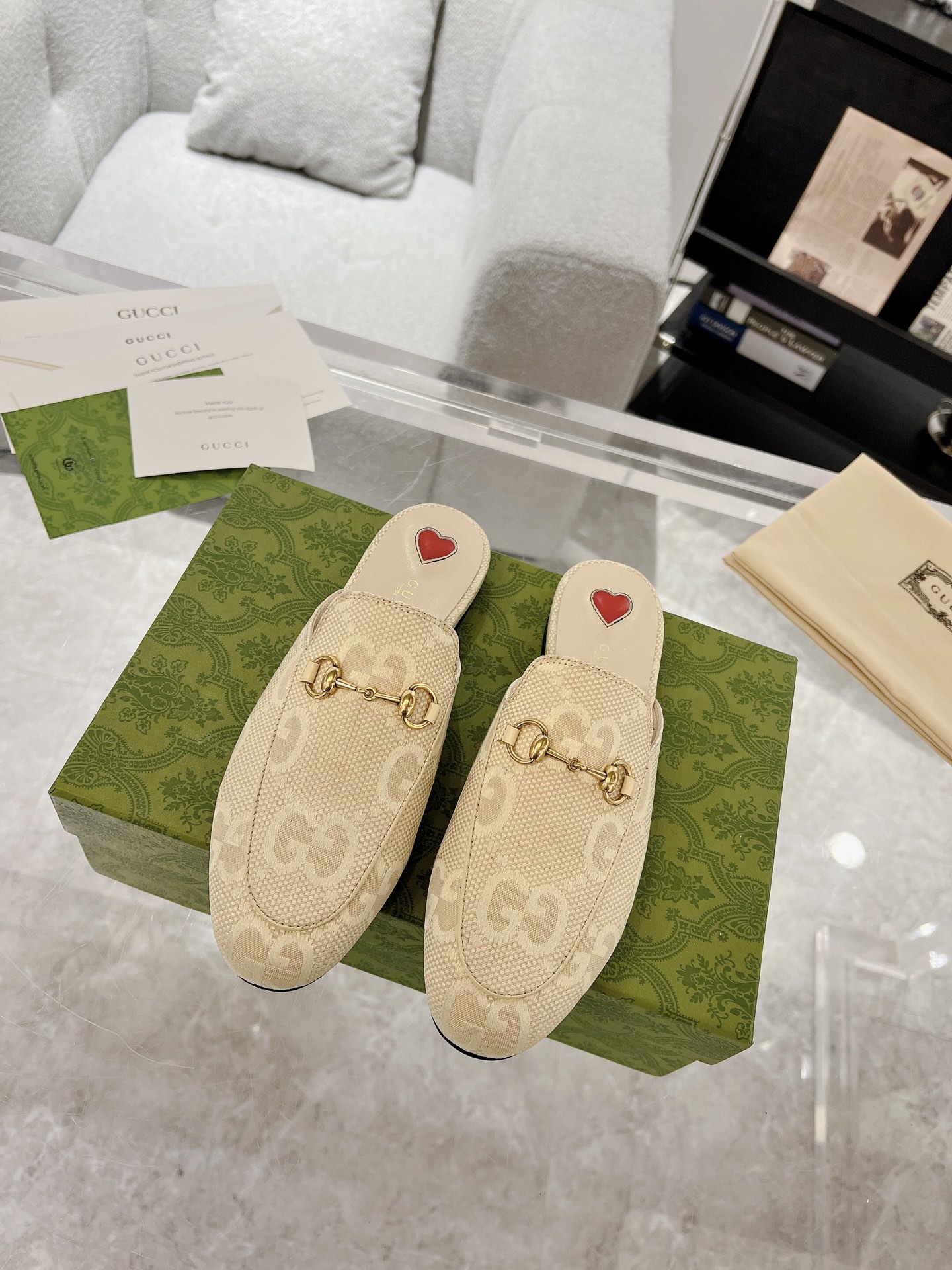 Gucci Princetown GG Slippers Size 35-41