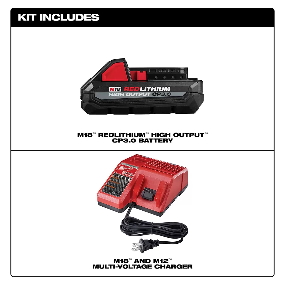 Milwaukee 48-59-1835 M18 18V 3.0Ah REDLITHIUM High Output Compact Starter Kit