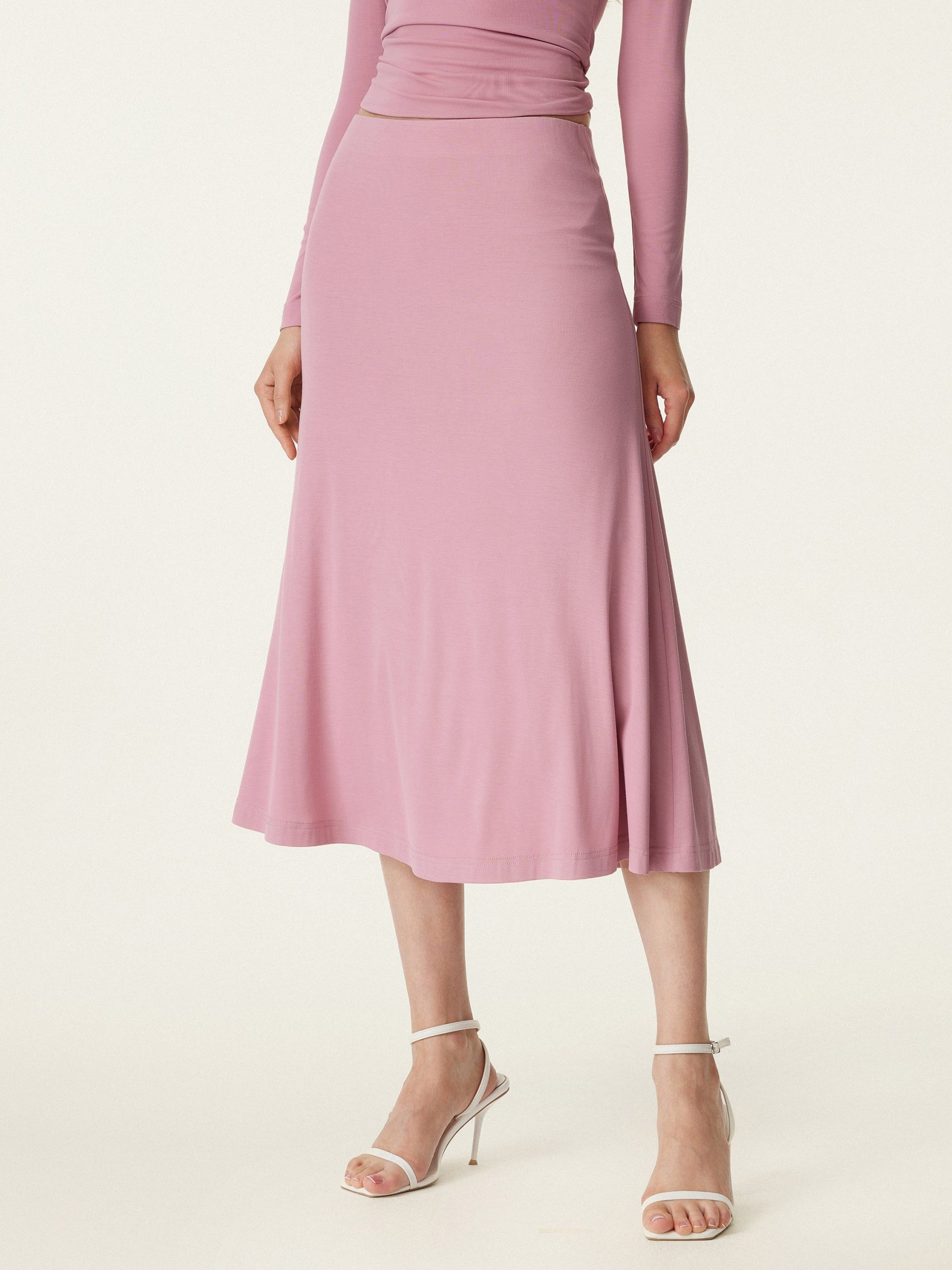 Breezy Pull-on Mermaid Midi Skirt