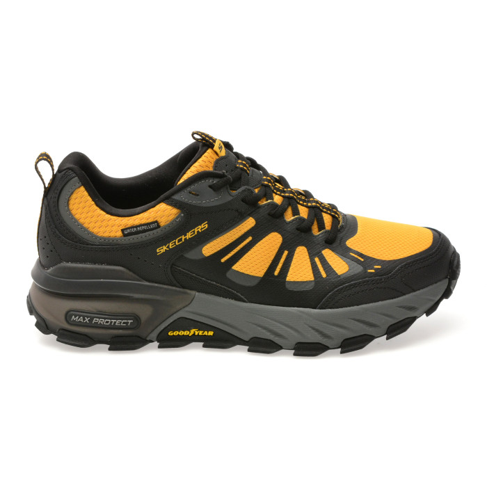 Pantofi sport SKECHERS galbeni, MAX PROTECT, din material textil
