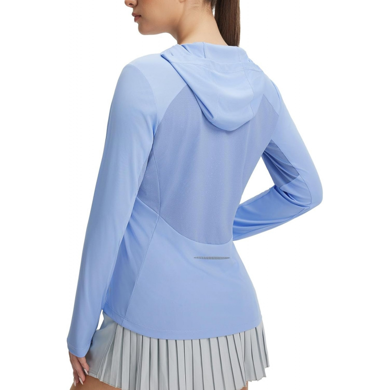 AURETOP Women's Sun Shirts UPF 50+ Mesh Back Lightweight Long