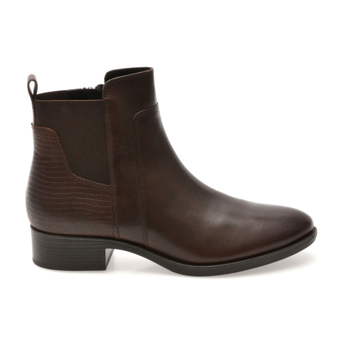 Ghete GEOX maro, D94G1G, din piele naturala
