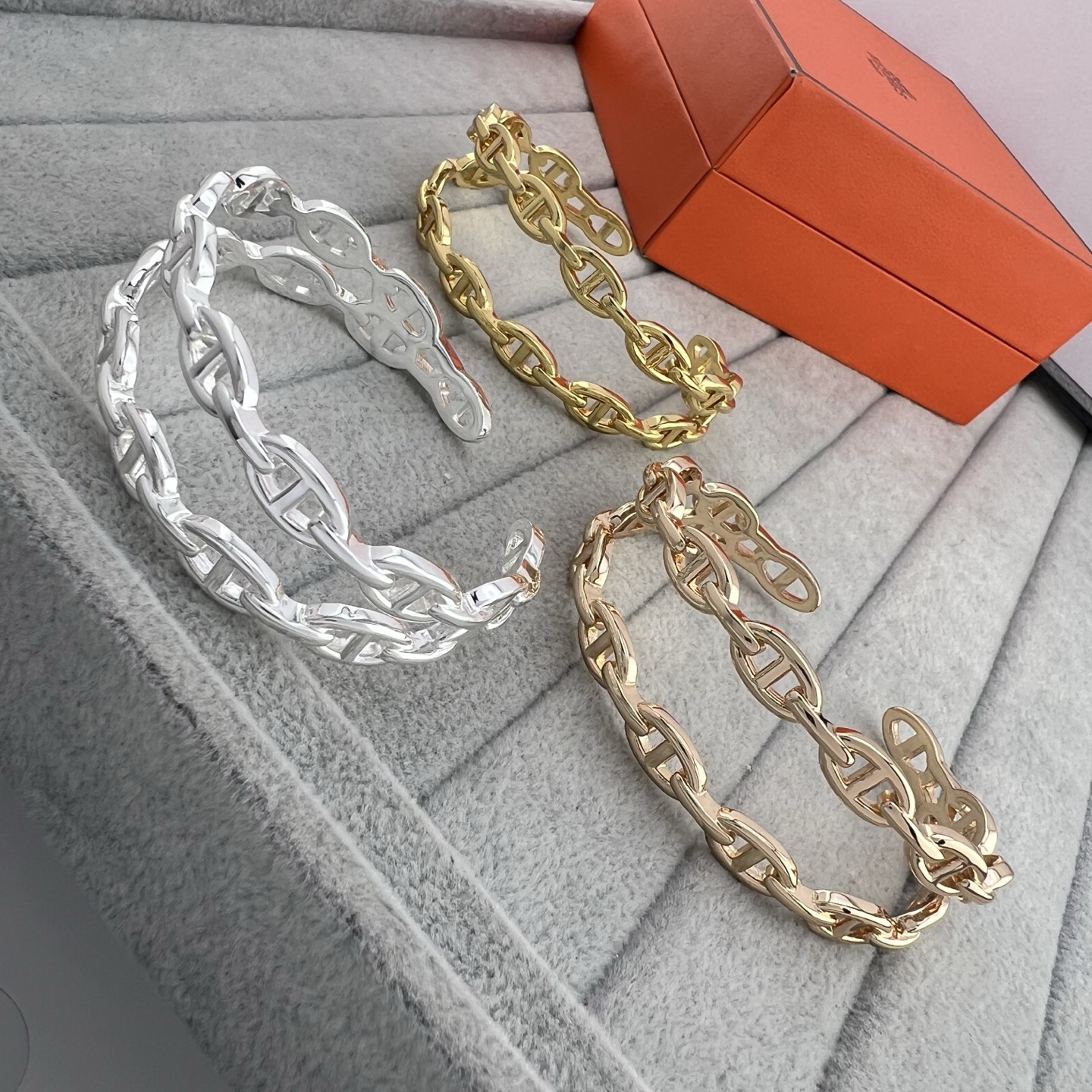 Smooth double-layer open bracelet - Artisantouchss