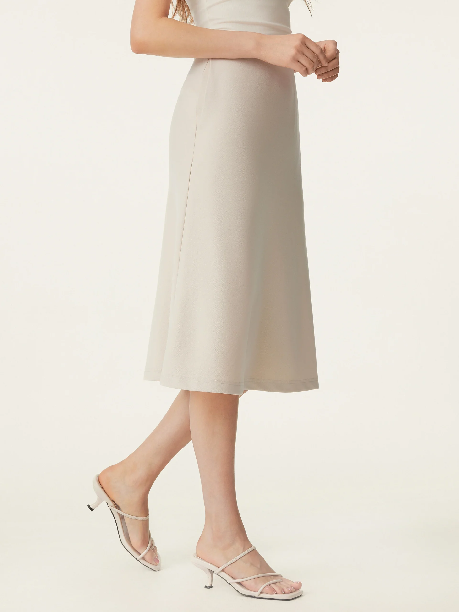 A-line Midi Skirt with Pockets