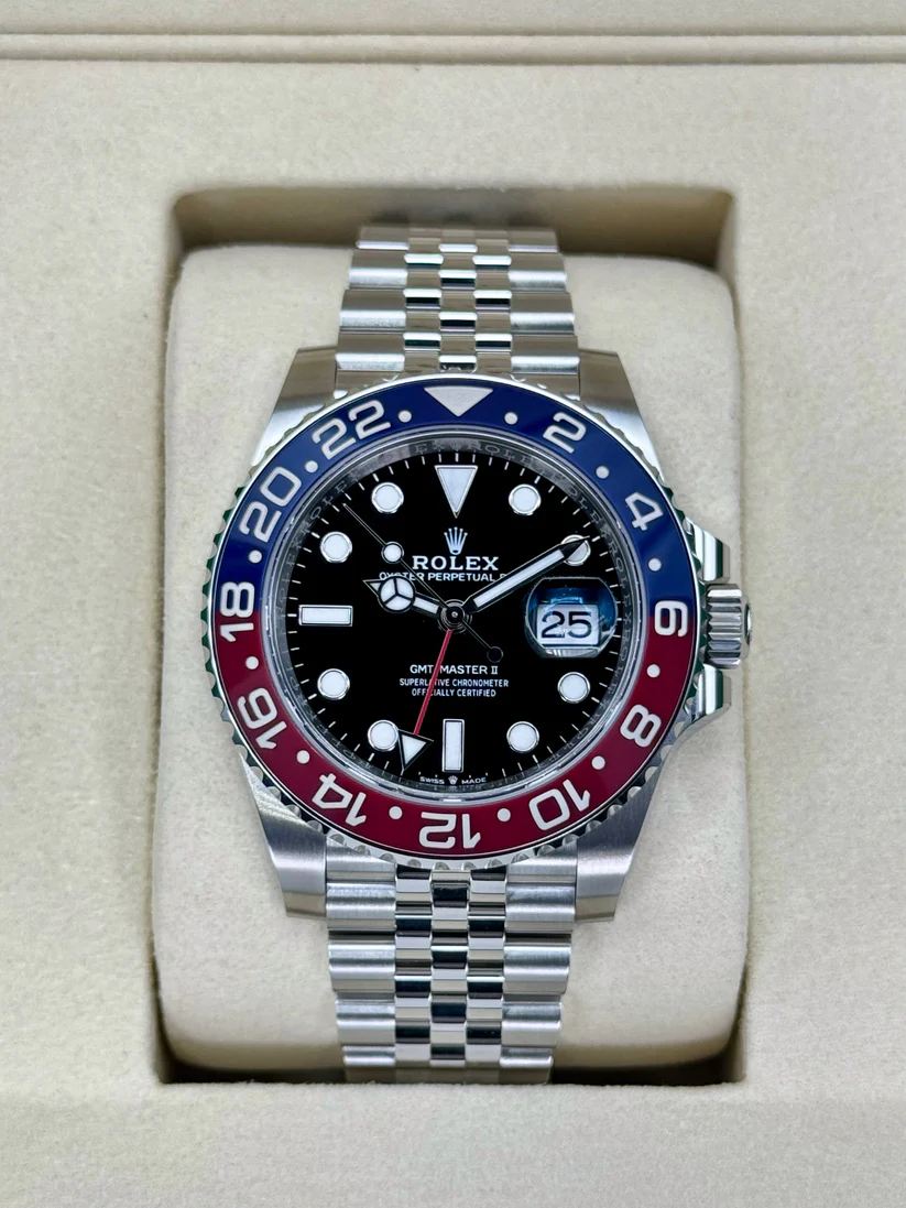【Super Clone】RLX GMT-Master II Steel Blue & Red "Pepsi" Bezel and Black Dial  |Ref 126710blro-0001