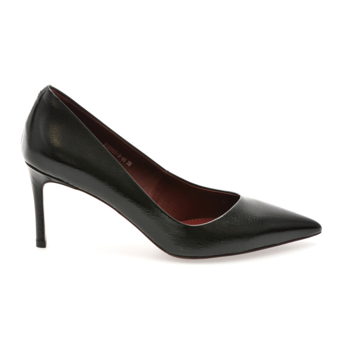 Pantofi eleganti EPICA PREMIUM negri, 23933, din piele naturala lacuita