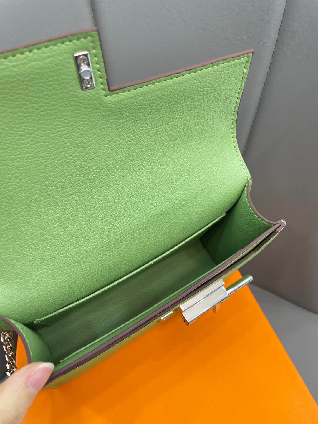 Hermes Verrou 18 Palladium Hardware