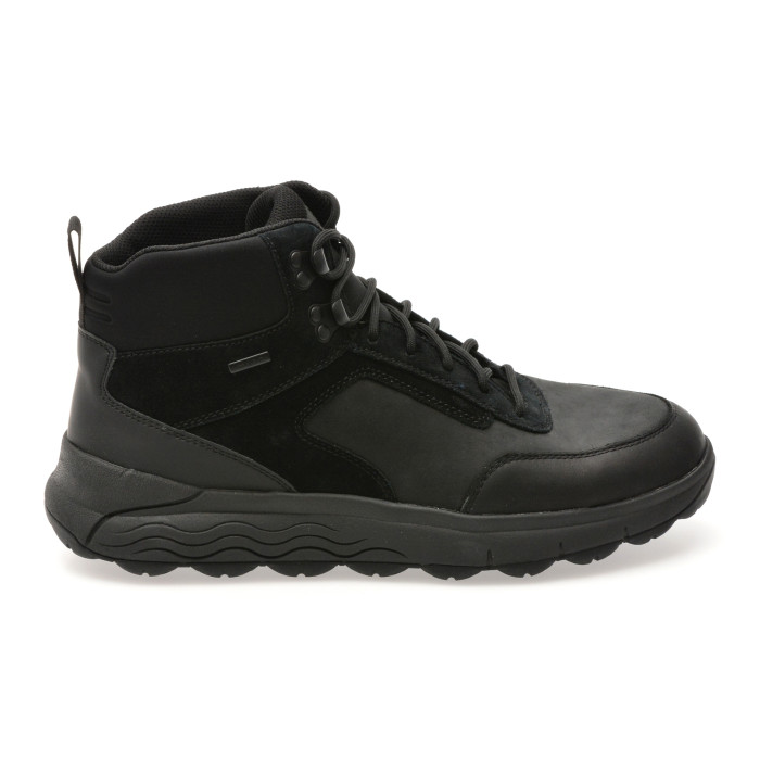 Ghete GEOX negre, U46FDB, din piele naturala