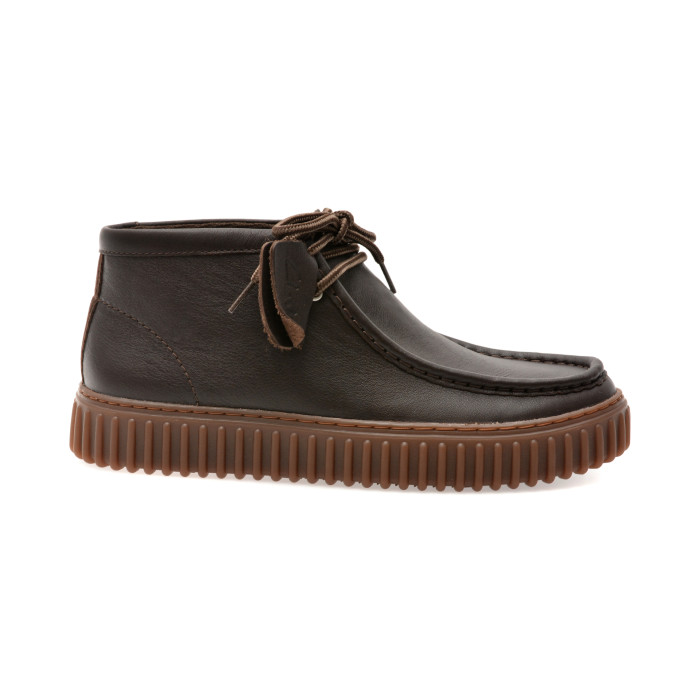 Ghete CLARKS maro, TORHILL HI, din piele naturala