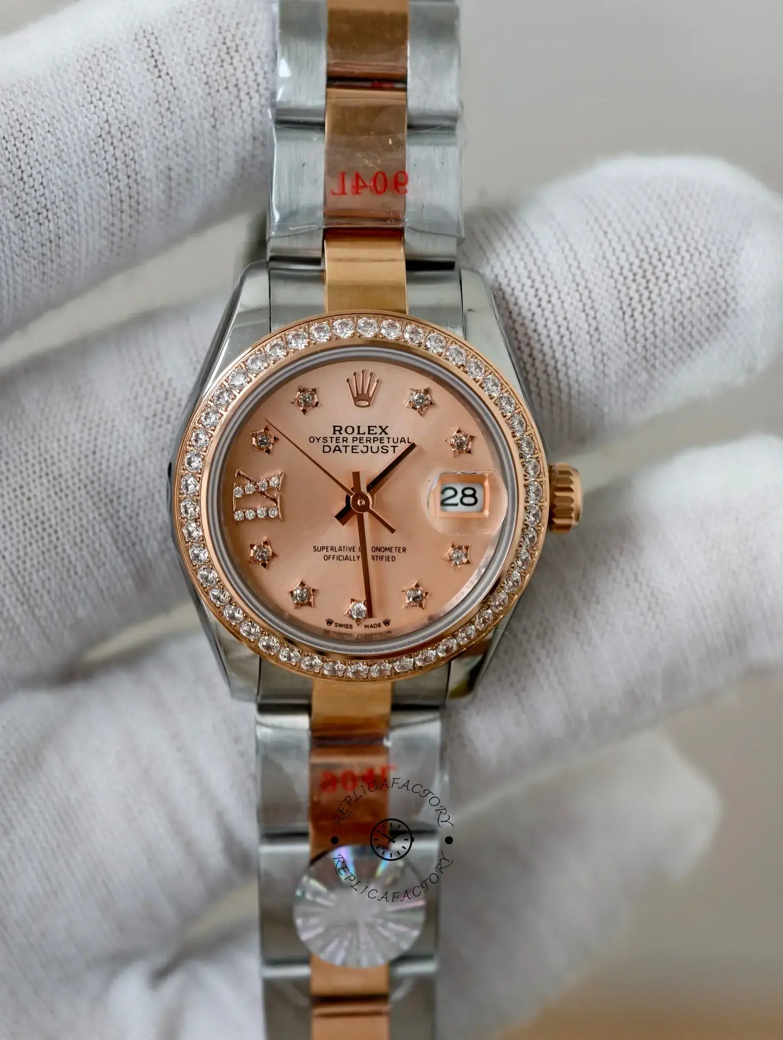 Rolex Lady-Datejust 28 Two-Tone Oyster Steel Strap 279381RBR-0028 Replica