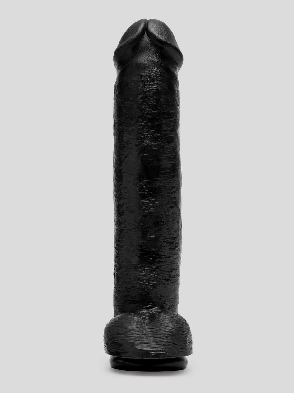 King Cock Mega Girthy Realistic Black Suction Cup Dildo 14 Inch