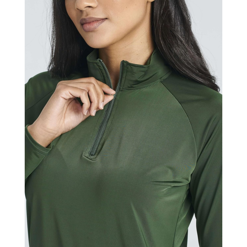 AURETOP 3 Pack: Women's 1/4 Zip Rash Guard