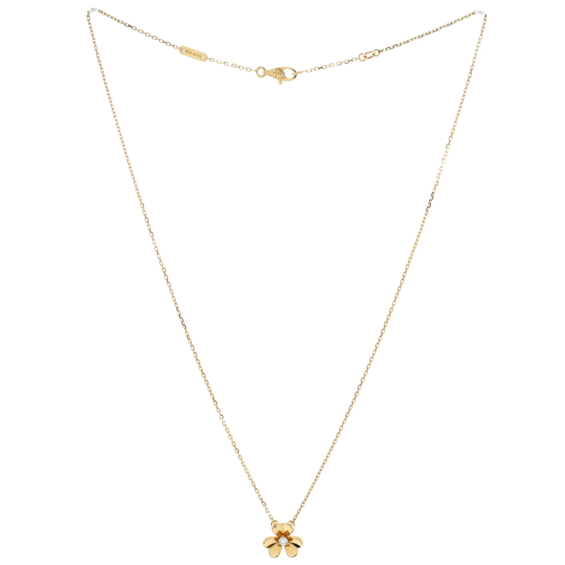 Frivole Pendant Necklace 18K Yellow Gold and Diamond Mini