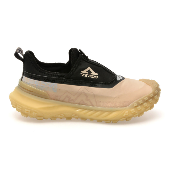 Pantofi sport TEPOR negri, TP755, din material textil