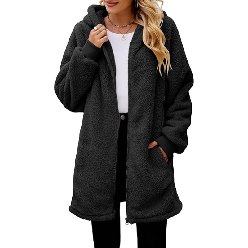 Womens Oversized Sherpa Jacket