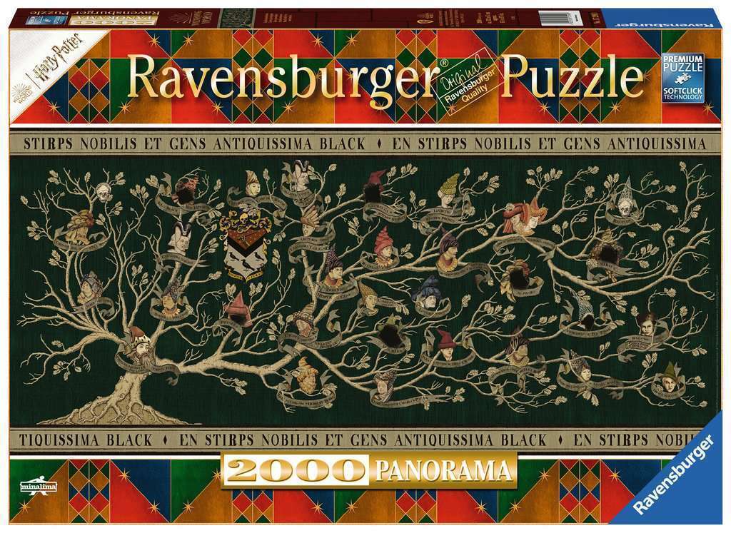 Wizarding World Black Family Tree 2000 Piece Panorama Puzzle