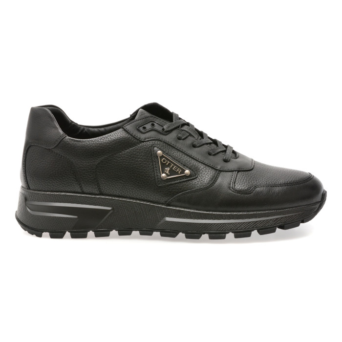 Pantofi sport OTTER negri, 12082, din piele naturala