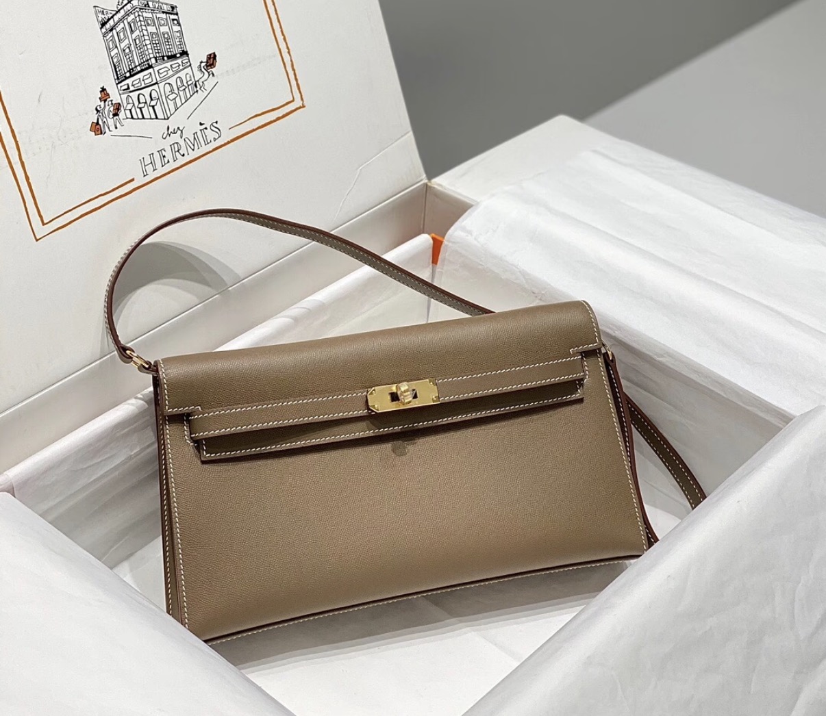 Kelly Elan Elephant Grey Gold Hardware Custom - Artisantouchss