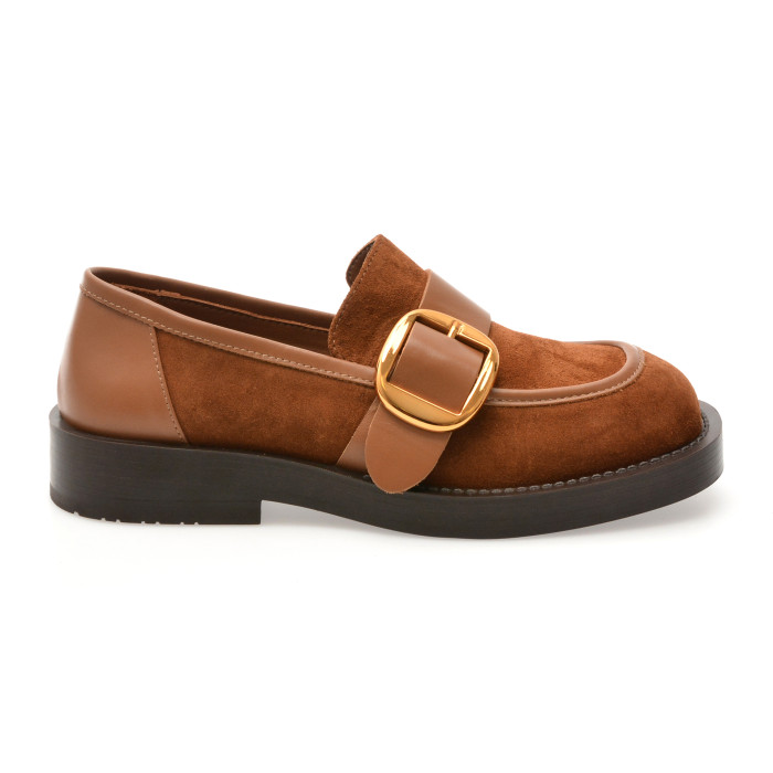Mocasini EPICA maro, 6121006, din piele intoarsa