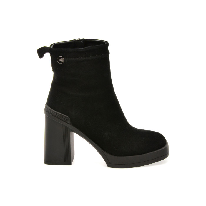Botine ALDO negre, 70010, din piele intoarsa