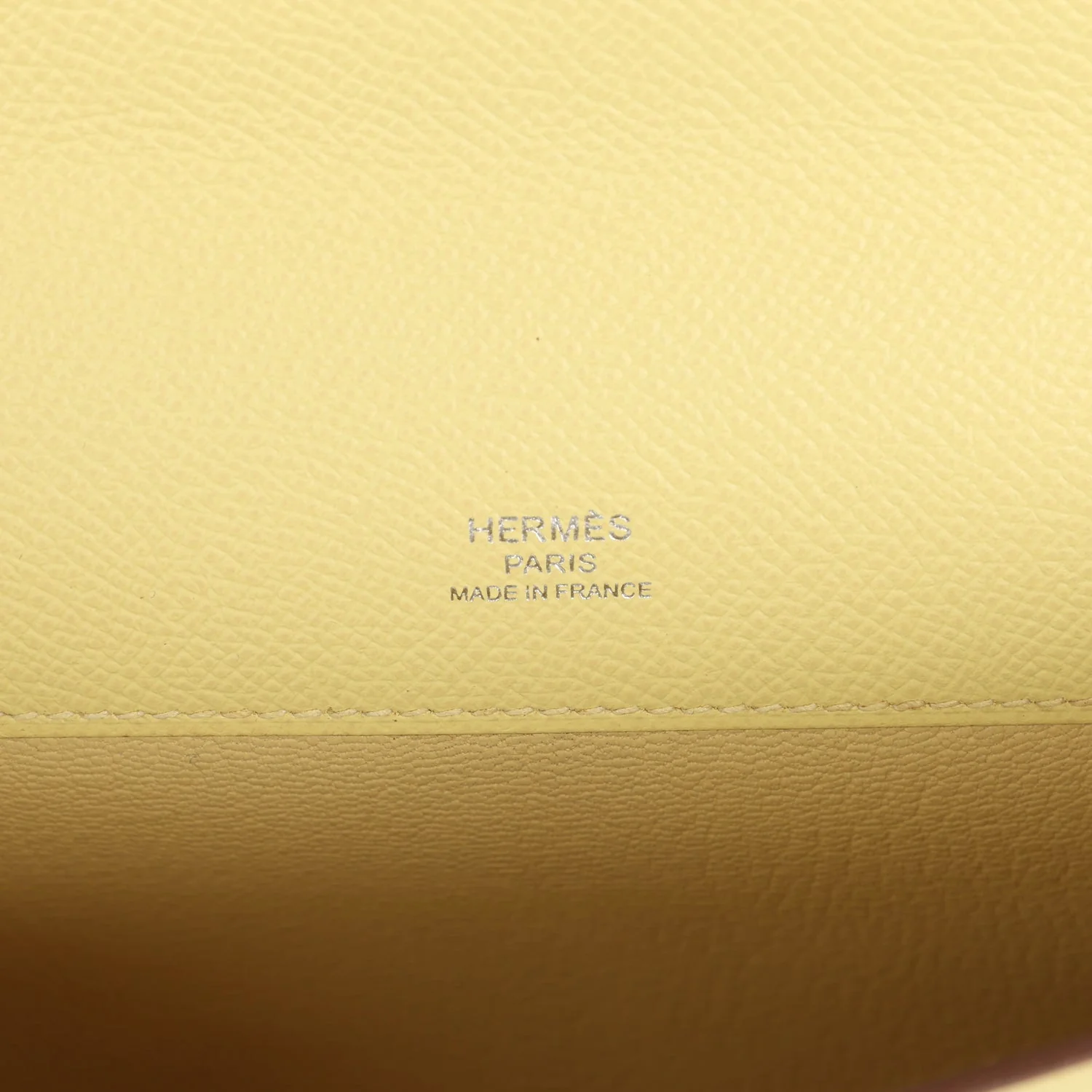Hermes Kelly Cut Jaune Poussin Epsom Palladium Hardware