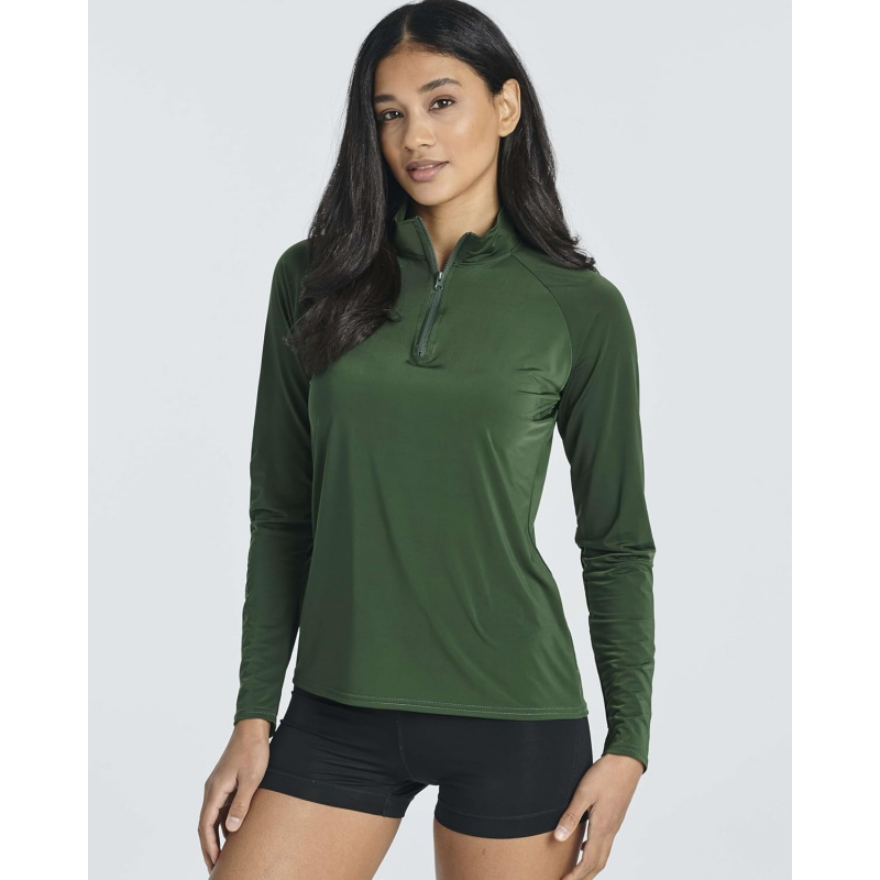 AURETOP 3 Pack: Women's 1/4 Zip Rash Guard