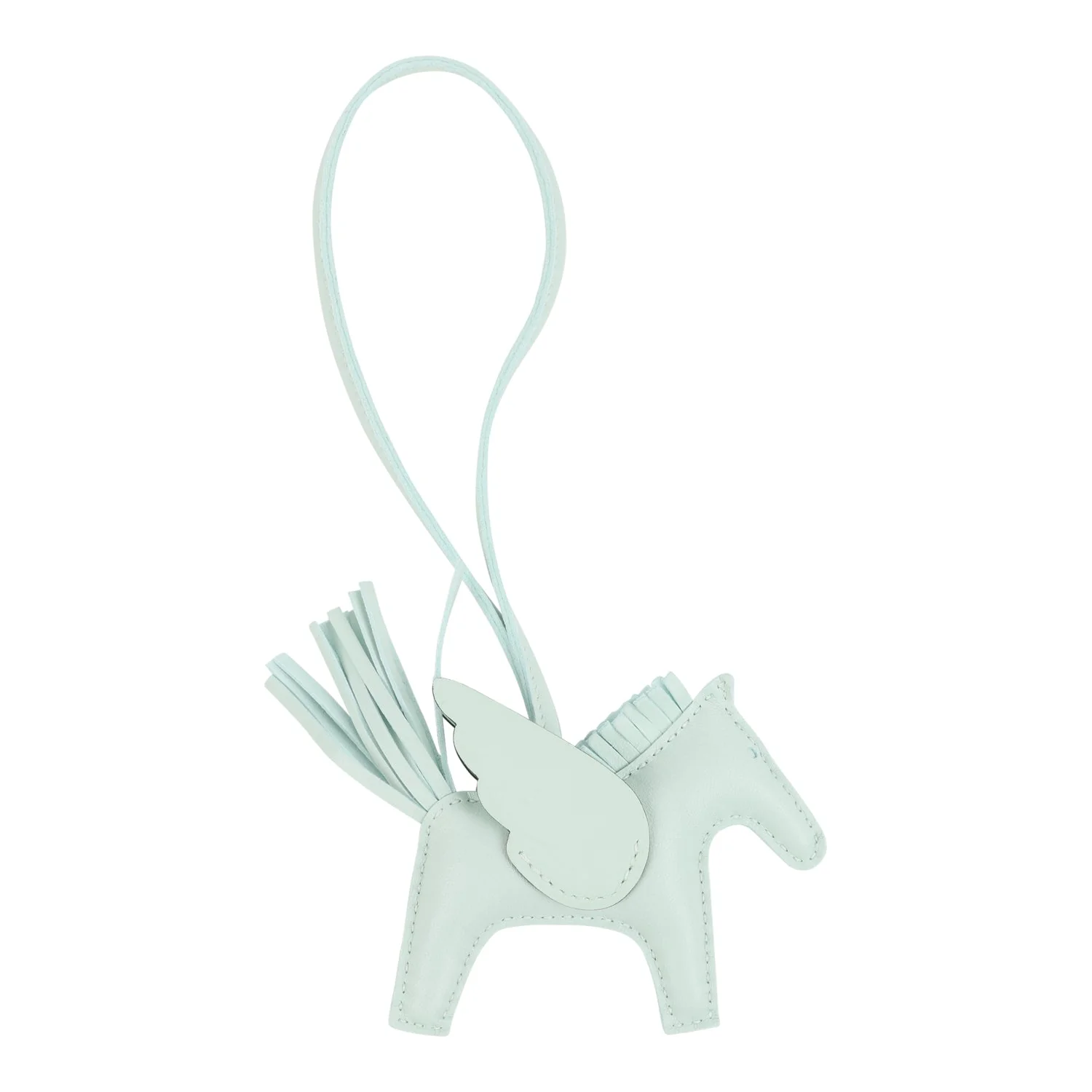 Hermes Pegase Rodeo Bag Charm PM Vert Peppermint Milo Lambskin