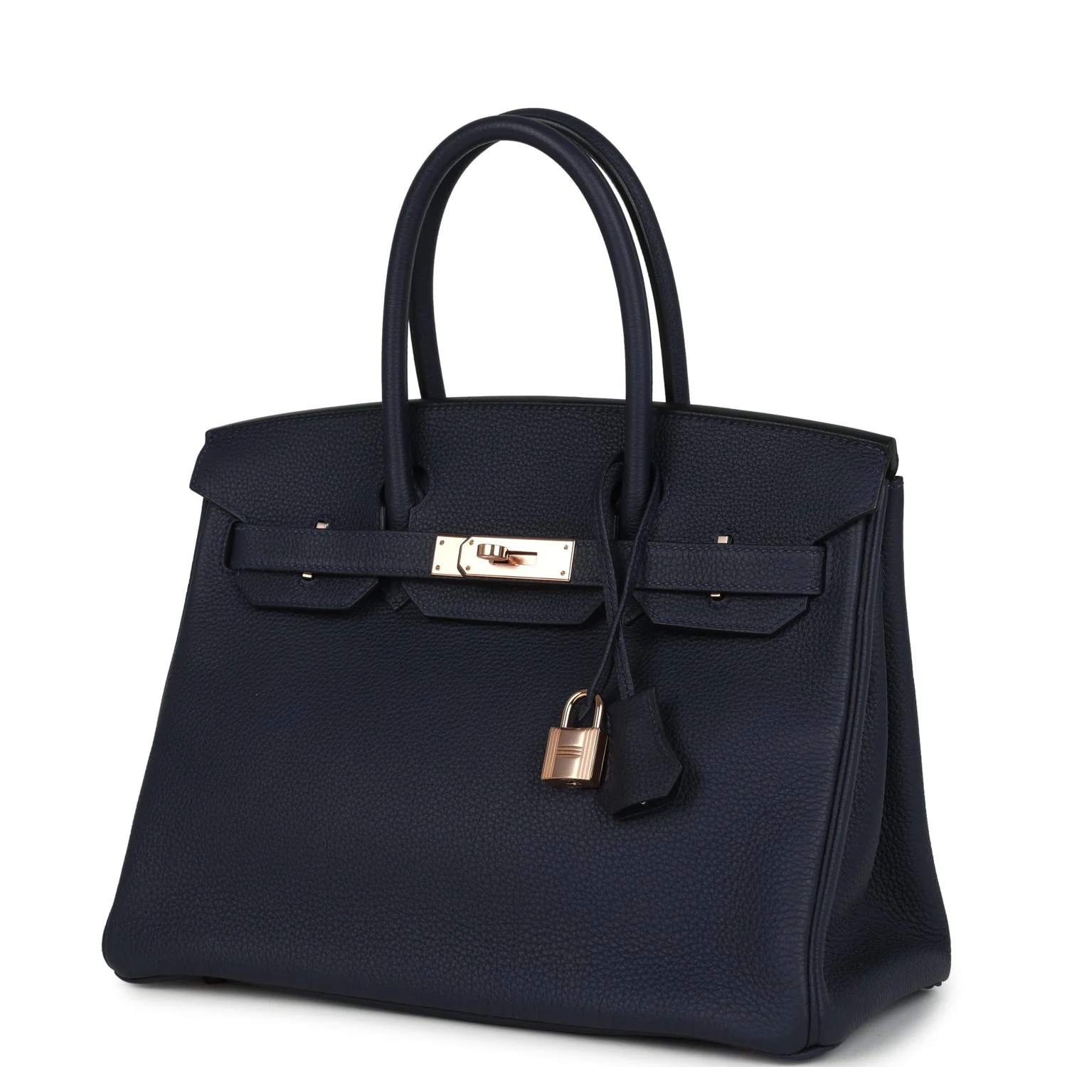Hermes Birkin 30 Bleu Nuit Togo Rose Gold Hardware